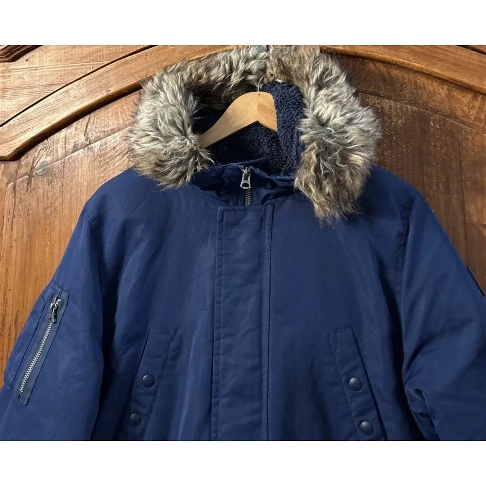 Boys Ralph Lauren Polo Water Resistant‎ Down Parka Blue Sz XL 18-20